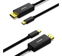 BENFEI Cable USB C a DisplayPort 4K@60Hz, paquete de 2 Cable 1.8M Thunderbolt 3 a DisplayPort Compatible con MacBook Pro 2022/2021/2020, Samsung Galaxy S20 / 10 y más