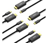 BENFEI Cable USB C a HDMI 4K, 1.8M Cable USB-C (Thunderbolt 3/4) a HDMI Compatible con MacBook Pro/Air, iPhone 15 Plus Pro Max,DELL XPS 15/13,iPad Pro/Air,Pixelbook,Samsung Galaxy S/Note,5 Paquete