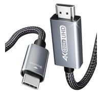 BENFEI Cable USB C a HDMI de 0.9M [4K@60Hz, carcasa de aluminio, trenzado de nailon], Thunderbolt 3/4 compatible con iPhone 15 Pro/Max, MacBook Pro/Air 2023, iPad Pro, Surface Book 2, Galaxy S23 y más