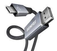 BENFEI Cable USB C a DisplayPort, 4K@60Hz 2K@144Hz USB-C(Thunderbolt 3) a DP adaptador Cable, para MacBook Pro 2022/2021/2020 Samsung Galaxy S21/S20 superficie libro 2, Nylon&La carcasa de aluminio 3M