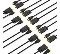 BENFEI HDMI a VGA, Paquete de 10 Cables HDMI a VGA de 1,8 Metros (Macho a Macho) Compatible con computadora, computadora, Laptop, PC, Monitor, proyector, HDTV, Raspberry Pi, Roku, Xbox y más
