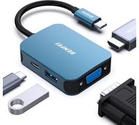 BENFEI Hub USB C, Adaptador USB Tipo C a HDMI VGA, Adaptador USB C a USB, Suministro de energía USB Tipo C, Compatible con MacBook Pro 2021/2020/2019, Surface Book 2, DELL XPS 13/15, Pixelbook y más