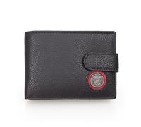 Benfica SL Cartera con Clip en Piel auténtica (Negro)