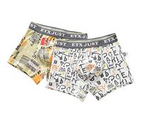 BENFLK Calzoncillos tipo bóxer para niños de algodón suave para niños, ropa interior cómoda, paquete de 2 unidades, Urban Style, Music R&b Song Print, 6-8 años