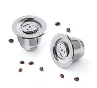 BENFUCHEN Cápsulas à café réutilisables rechargeables espresso Pod Capsule en acier inoxydable compatibles avec les cafetières Nespresso OriginalLine (2'