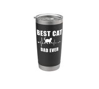 Bengal Cat Heartbeat Best Cat Dad Ever Kitten Lover Vaso térmico de acero inoxidable de doble pared