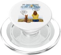 Bengal Cat I'm Only Talking To My Cat Today Cats Lovers PopSockets PopGrip para MagSafe