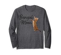 Bengal Cat Mom I Mama Family Pet Friend for Men Women Manga Larga