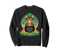 Bengal Cat St Patricks Day Leprechaun Shamrock Sudadera