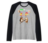 Bengal Cat Vs Tabby Cat Fighter Funny Kitten Lovers Camiseta Manga Raglan