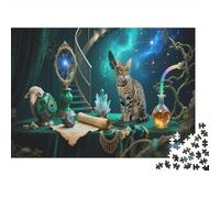 Bengal Gato Puzzle De 1000 Piezas Animal Rompecabezas para Adultos De Madera para Adultos Decoracion Entretenimento 1000pcs (75x50cm)