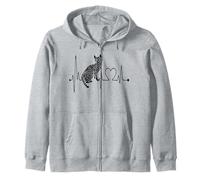 Bengala Cat Heartbeat EKG Funny I Love My Bengala Cats Sudadera con Capucha