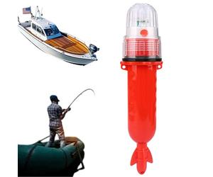 Bengalas para embarcaciones, señales visuales de socorro para navegación, bengalas para embarcaciones aprobadas por la Guardia Costera, bengalas de emergencia inteligentes e impermeables (Red,1PC)