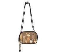 Bengalcats - Bolso cruzado marrón para hombre, cómodo con correa ajustable, bolsas laterales Take a walk