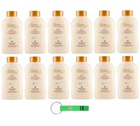 Beni Culinari - Lote de 12 esponjas de champán con talco perfumado - Piel suave y aterciopelada de 200 g + llavero de regalo