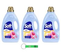 Beni Culinari - Suavizante líquido con flor mágica (3 unidades, 50 lavados, 2750 ml, incluye llavero Beni Culinari gratuito)