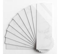 BeNice - Azulejos de pared autoadhesivos, individuales, grandes, de estilo mármol, azulejos de metro, para cocina, baño, 16 azulejos, color mármol blanco de Carrara