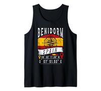 Benidorm Bandera España Coordenadas GPS De Benidorm Camiseta sin Mangas
