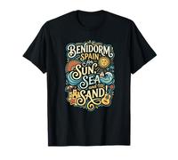 Benidorm España Vacaciones Español Hombres Mujeres Niños Niñas Niños Camiseta