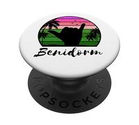 Benidorm Vintage Sunset España PopSockets PopGrip Adhesivo