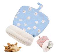 BENIGHTY Cozy Pet Nest For Cats and Dogs, Warm Semienclosed Soft Plush Large Cat Sack Bed, Winter Sleeping Bag for Indoor Pet (Blue,18 * 22 in(Big Cats))