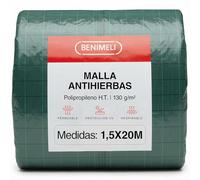 BENIMELI Malla Antihierbas Huerto 130g/m² - Alta Resistencia, Control Malas Hierbas Jardín, Huertos Urbanos Tela Antihierbas Polipropileno - Protección UV (Corte, 1,50x20M)