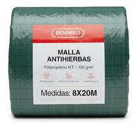 BENIMELI Malla Antihierbas Huerto 130g/m² - Alta Resistencia, Control Malas Hierbas Jardín, Huertos Urbanos Tela Antihierbas Polipropileno - Protección UV (Corte, 8x20M)