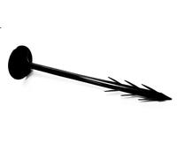 BENIMELI - Piquetas para Suelo de Camping | Pack de 10 | Largo 20 cm y Diámetro 8 mm | Agarre y Durabilidad | Cabezal Redondo y Plano | Reutilizables, Negro, Plástico