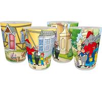 Benjamin Blümchen 13597 Zoo - Juego de vasos reutilizables (polipropileno, 300 ml), diseño de flores