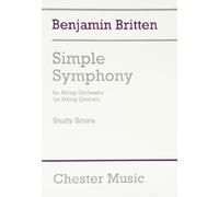 Benjamin britten: simple symphony for string orchestra - study score poche: Or String Quartet