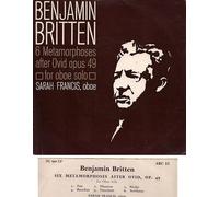 Benjamin Britten Six 6 Metamorphoses after Ovid Opus 49 for Obie solo UK 45 7"