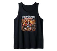 Benjamin Franklin Drummer Patriotic Rock Legend Design! Camiseta sin Mangas