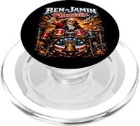 Benjamin Franklin Drummer Patriotic Rock Legend Design! PopSockets PopGrip para MagSafe