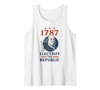 Benjamin Franklin Electrify El Padre Fundador de la República Camiseta sin Mangas