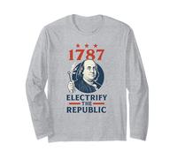 Benjamin Franklin Electrify El Padre Fundador de la República Manga Larga