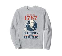 Benjamin Franklin Electrify El Padre Fundador de la República Sudadera