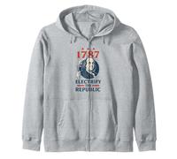 Benjamin Franklin Electrify El Padre Fundador de la República Sudadera con Capucha