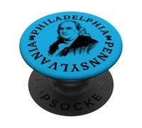Benjamin Franklin Filadelfia Pensilvania Patriótico Filadelfia PopSockets PopGrip Adhesivo