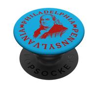 Benjamin Franklin Filadelfia Pensilvania Patriótico Filadelfia PopSockets PopGrip Adhesivo
