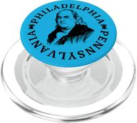 Benjamin Franklin Filadelfia Pensilvania Patriótico Filadelfia PopSockets PopGrip para MagSafe