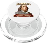 Benjamin Franklin Primer Retrato del Padre Fundador Americano PopSockets PopGrip para MagSafe