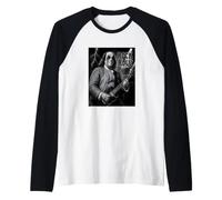 Benjamin Franklin Rock & Roll Guitar Vintage Music Lover Camiseta Manga Raglan
