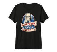 Benjamin Franklin Una República Si Puedes Mantenerla Camiseta Premium