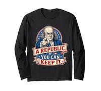 Benjamin Franklin Una República Si Puedes Mantenerla Manga Larga