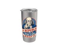 Benjamin Franklin Una República Si Puedes Mantenerla Vaso térmico de acero inoxidable de doble pared