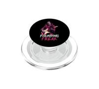 Benjamin Franklin Vampiro Tocando la Guitarra Freak Fundador Goth PopSockets PopGrip para MagSafe
