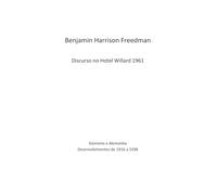 Benjamin Harrison Freedman Discurso no Willard Hotel 1961: Sionismo e Alemanha Desenvolvimentos de 1916 a 1938