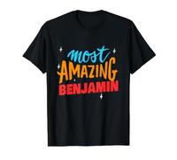 Benjamin más increíble Diciendo el Nombre Divertido de Benjamin Camiseta gráfica económica, Hombre, Negro, XL