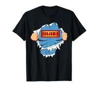 Benjamin Name Superhero Gift for Boys Named Benjamin Camiseta