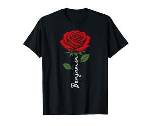 Benjamin - Nombre artístico de Flores Rojas para Hombres y niños Camiseta